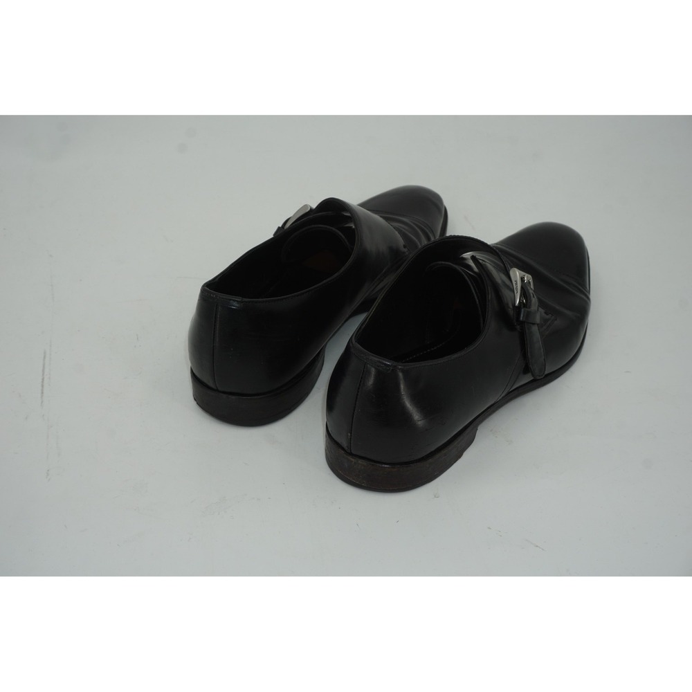 Prada Black Patent Leather Monk Strap Cap Toe Men's Size 8UK 9US - Picture 3 of 9